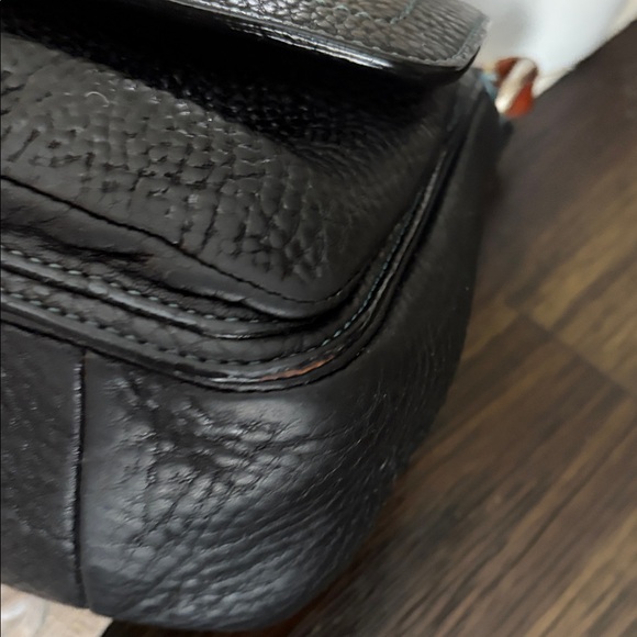 Vintage Coach Chelsea Black Pebbled Leather Shoulder - Picture 8 of 15